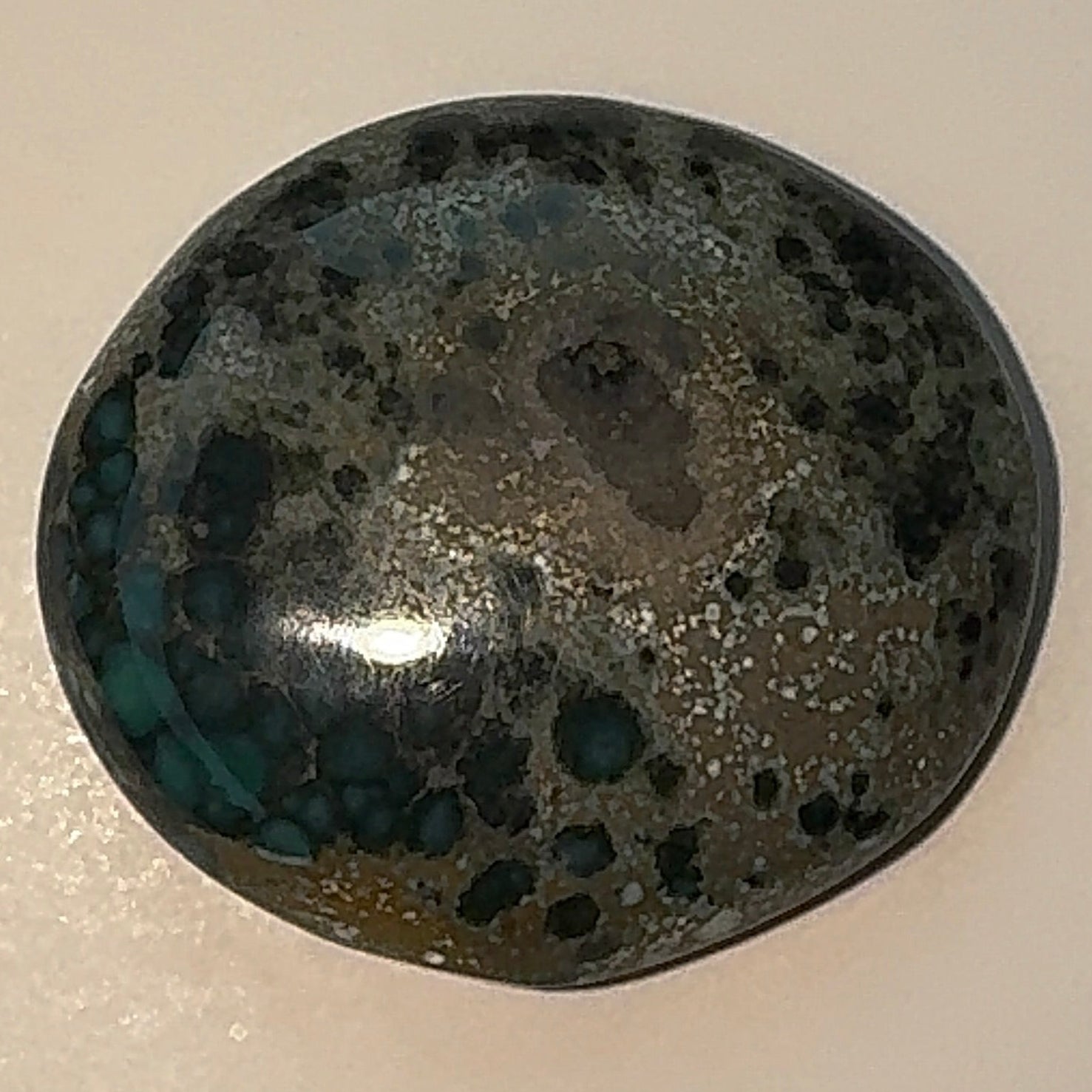 14ct Variscite bi valve pseudomorph